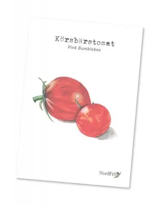 NordFrö Pink Bumblebee kort A5 tomatmotiv
