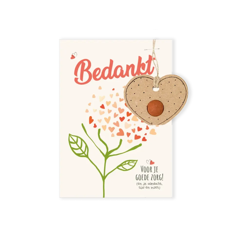 Blossombs Dag van de Zorg frøbombe hjerte kort vedhæng
