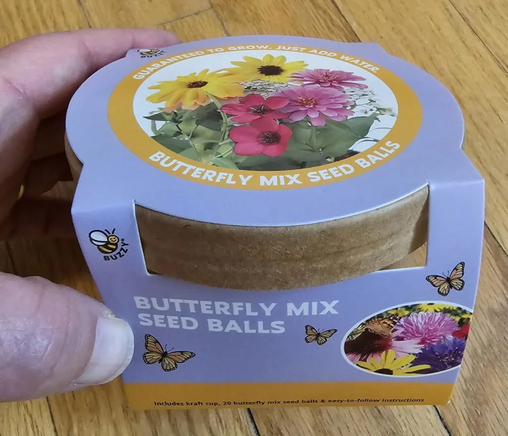 Buzzy Seeds Wildflower Mini frøbomber gift for you 4 stk
