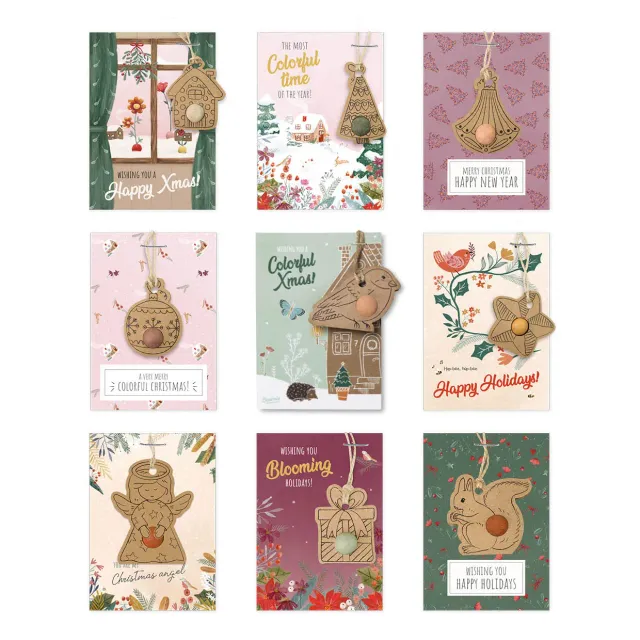 Blossombs Happy Xmas frøbomber 1 stk julekort