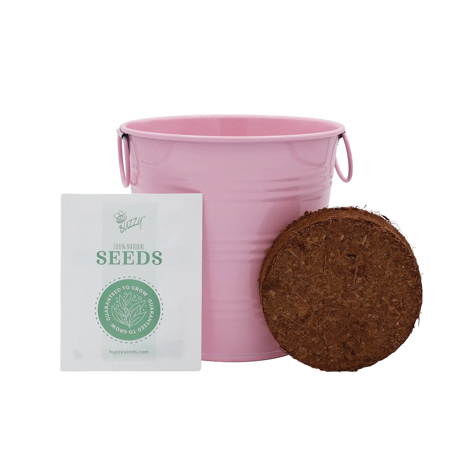 Buzzy Seeds Flower Pail Mini Rose Lavender dyrkningssæt 2-pak duft