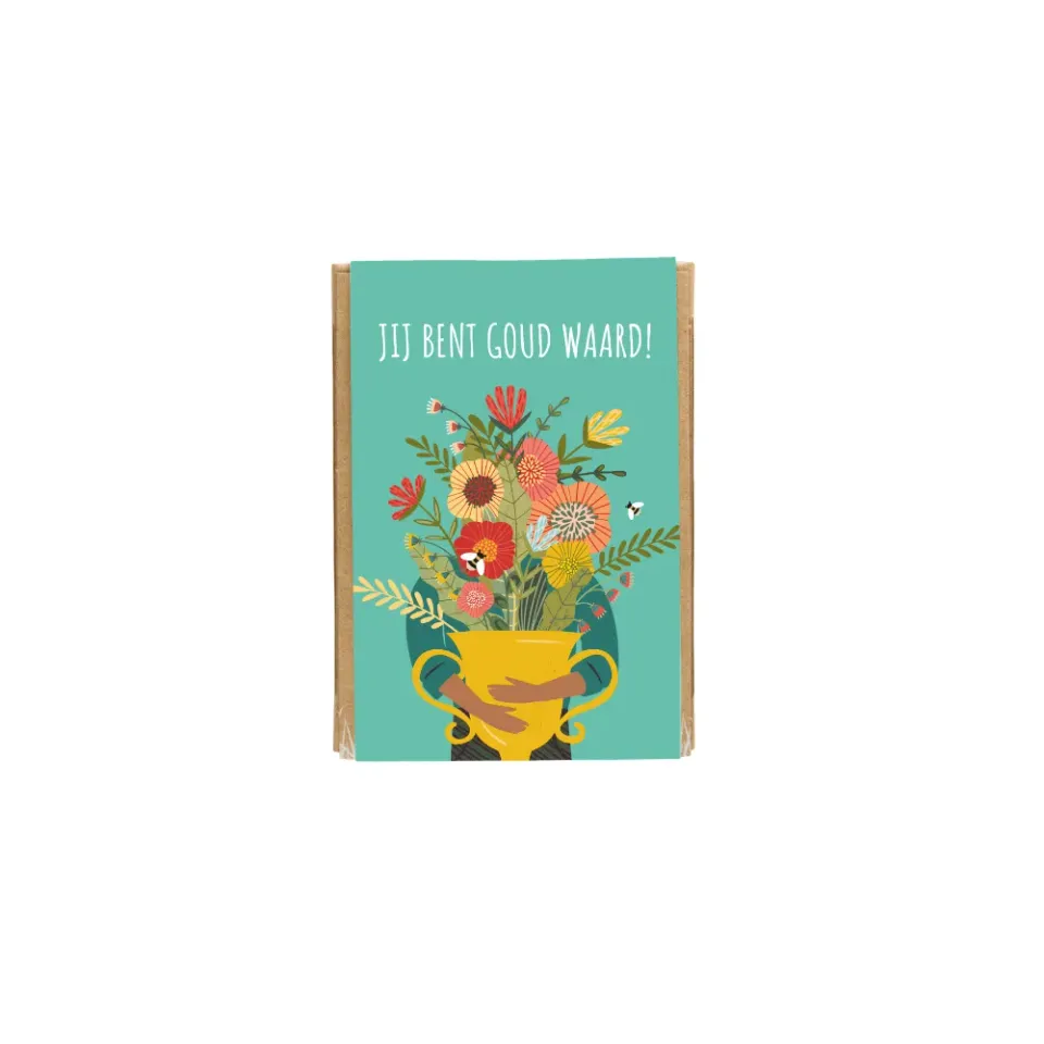 Blossombs Gift Box Mini Jij bent goud waard frøbomber 4 stk venskab