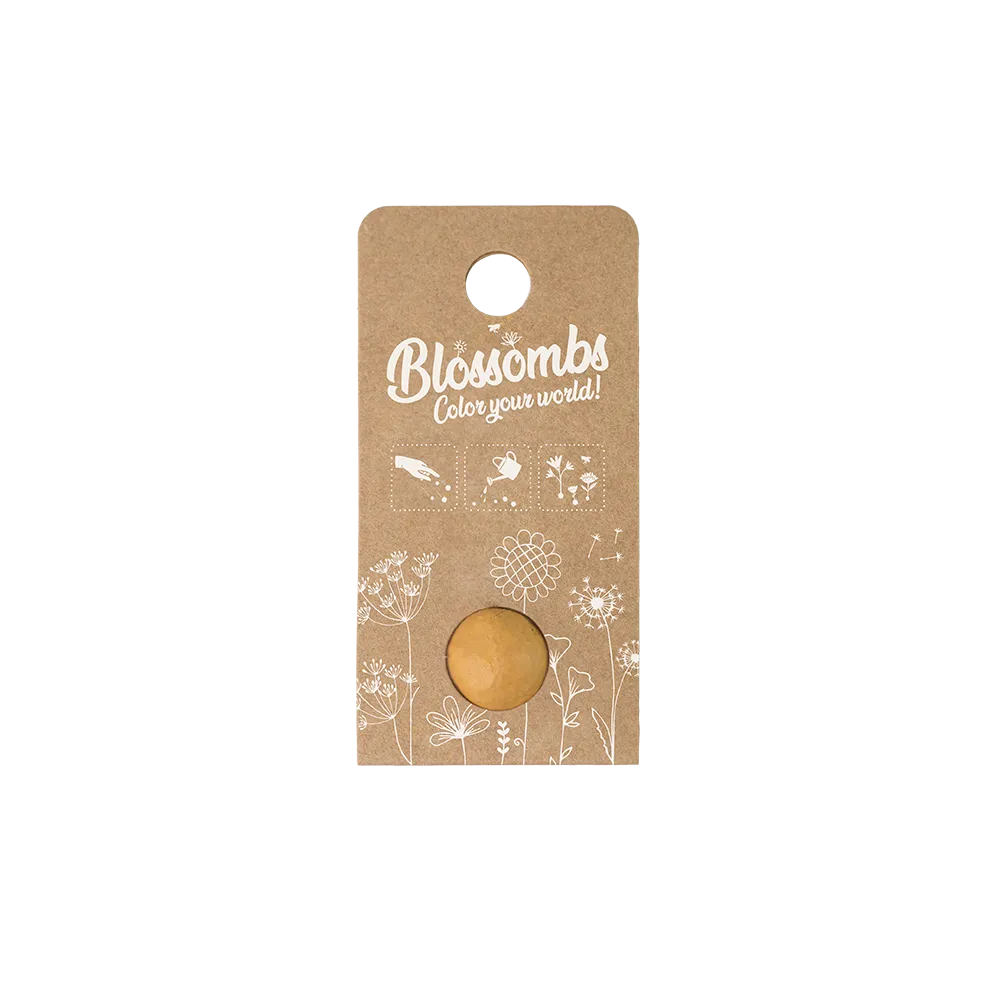 Blossombs Weggeefcadeautje frøbombe 1 stk brevkassegave vilde blomster