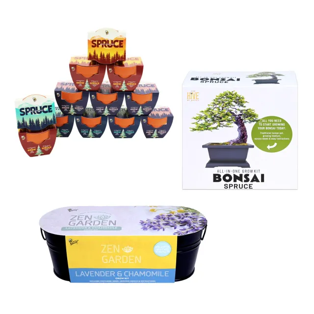 Buzzy Seeds Mindfulness Bundle dyrkningssæt bonsai zen 3 dele