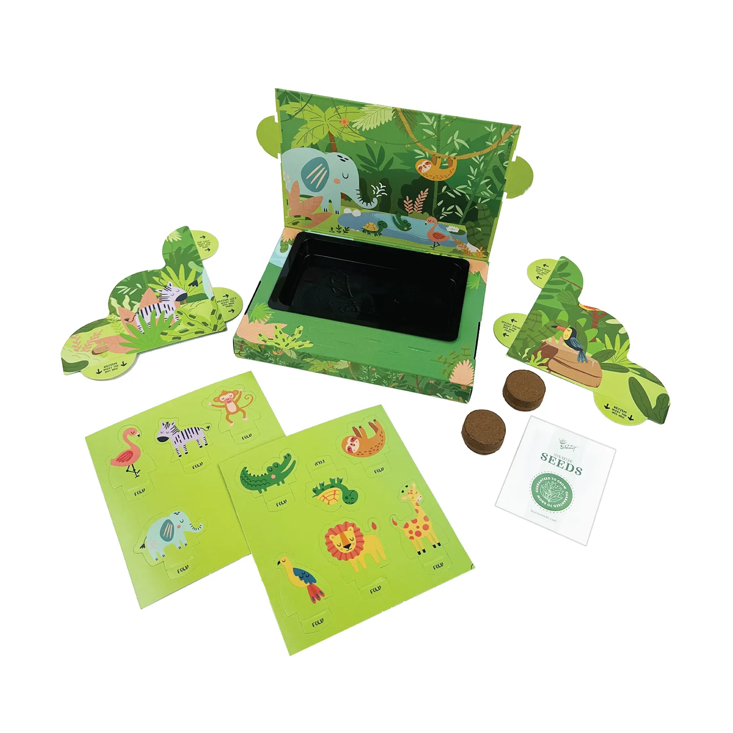 Buzzy Seeds Fairy & Jungle Chia dyrkningssæt 2-pak
