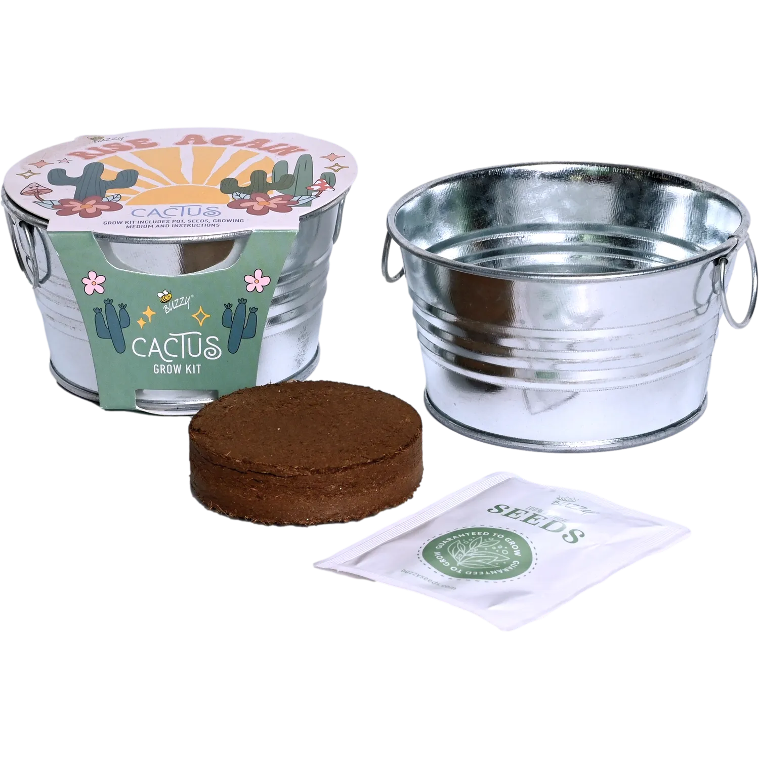Buzzy Seeds Mini Desert dyrkningssæt kaktus 3-pak