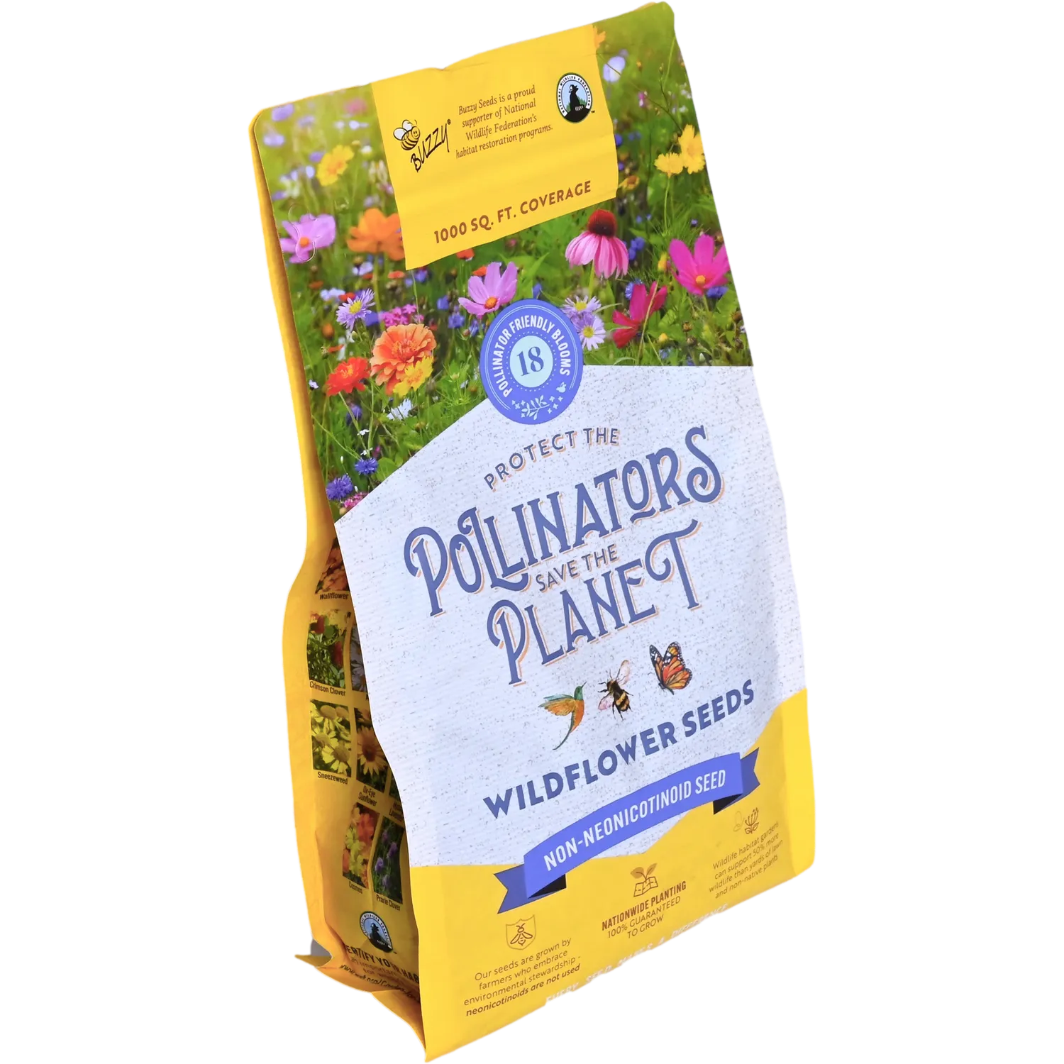 Buzzy Seeds Pollinator vildblomst frøblanding 450 g