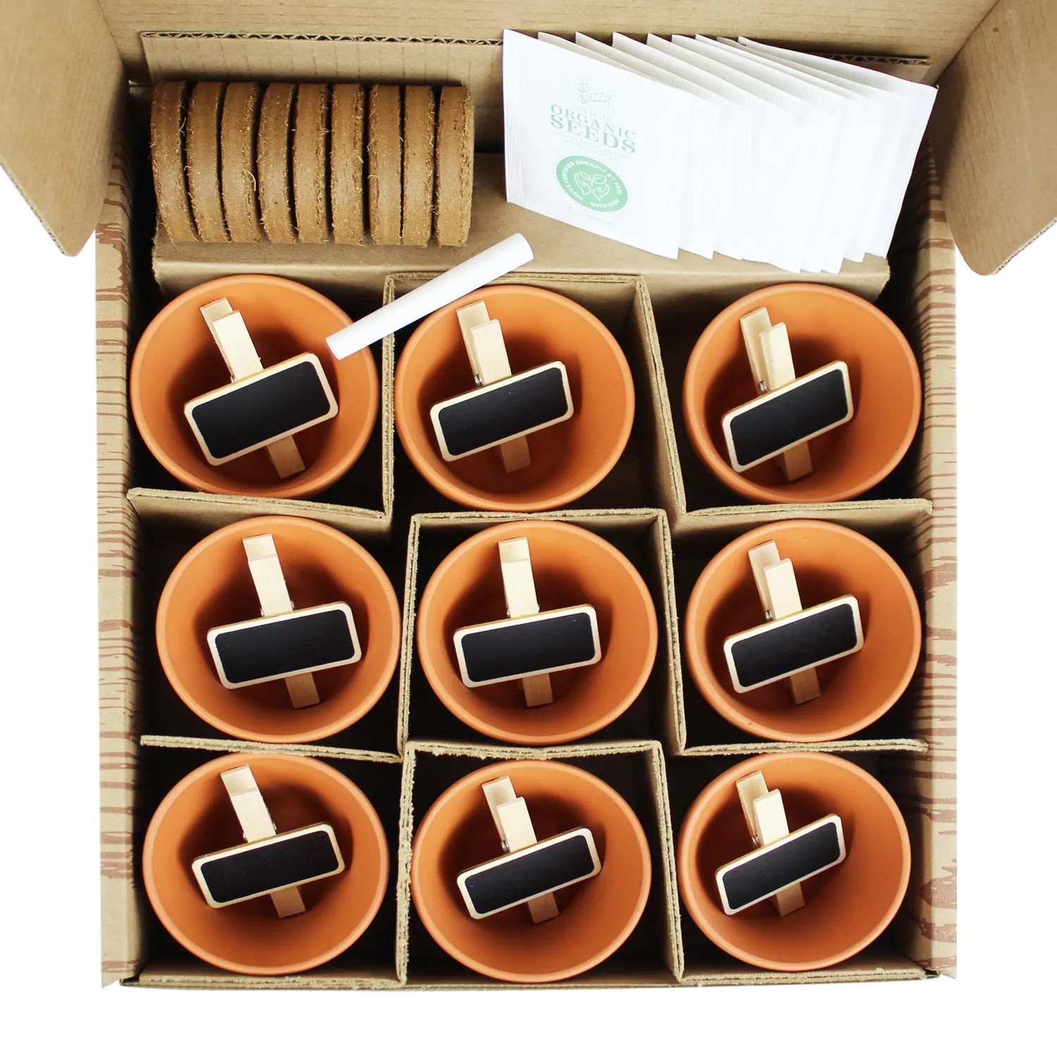 Buzzy Seeds Apothecary Garden dyrkningssæt 9-pak urtefrø