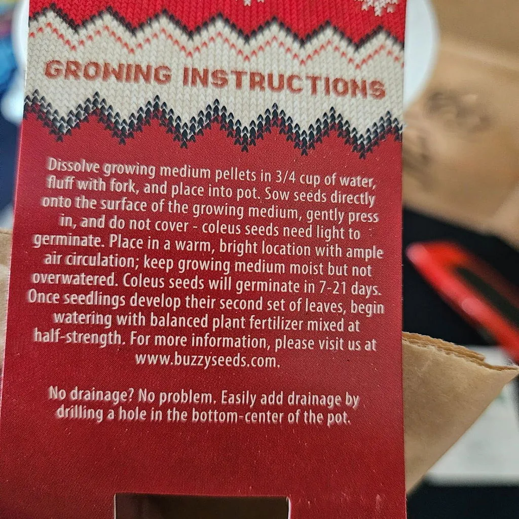Buzzy Seeds Warm Wishes Holiday Pail dyrkningssæt paletblad
