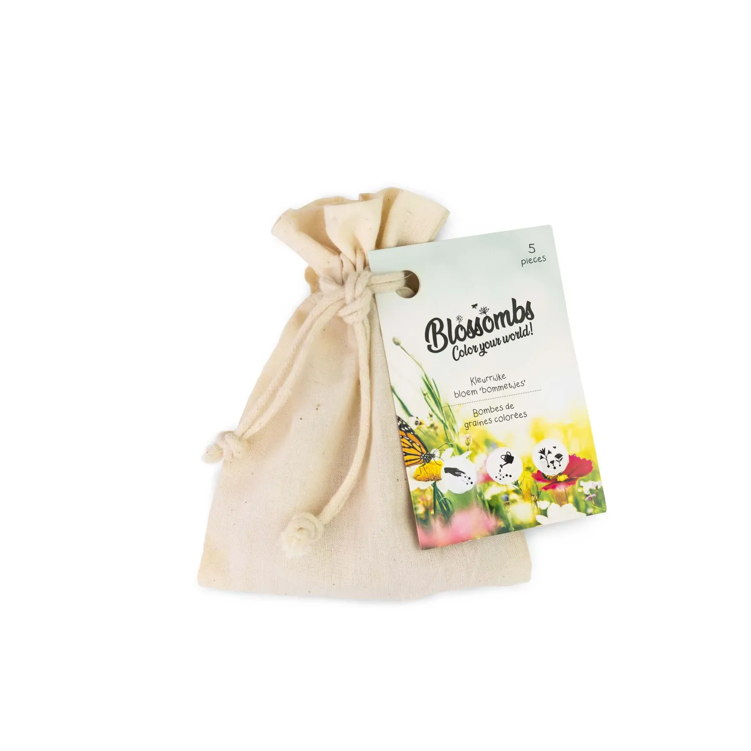 Blossombs Bomuldspose frøbomber 8 stk vilde blomster