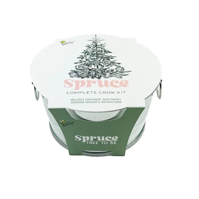 Buzzy Seeds Christmas Tree dyrkningssæt miniskål gran