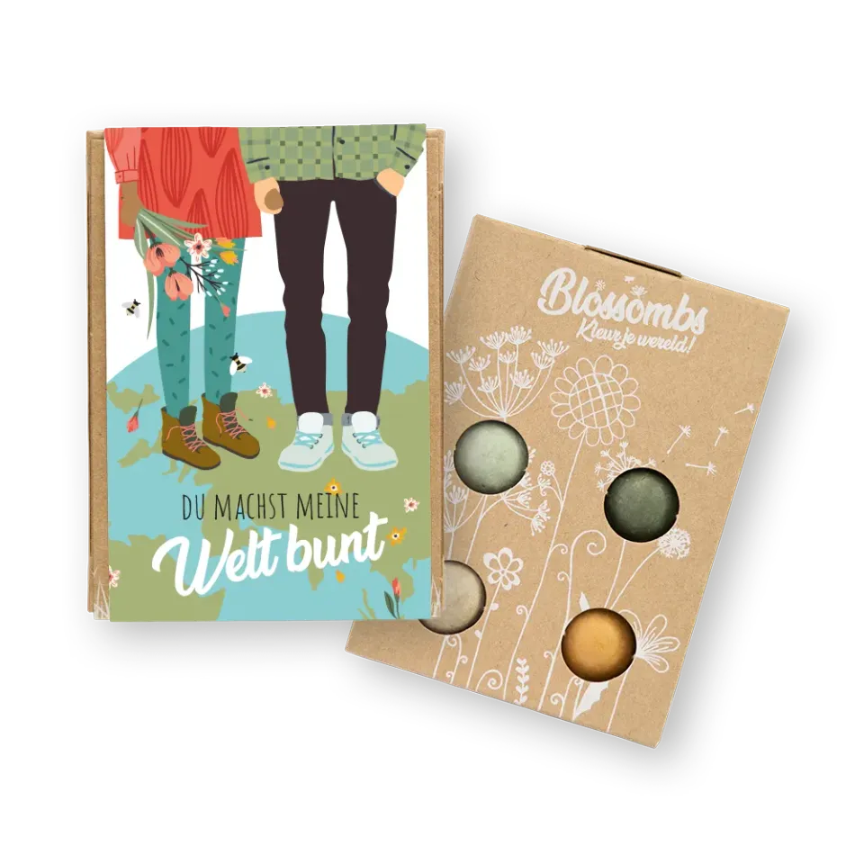 Blossombs Mini Du machst meine Welt bunt frøbomber 4 stk vilde