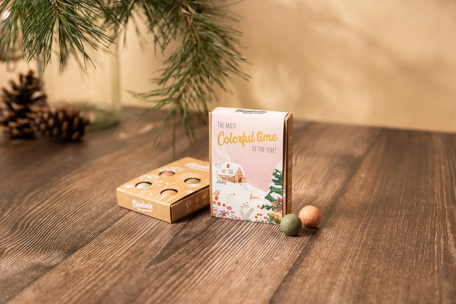 Blossombs Gift Box Mini frøbomber 4 stk jul