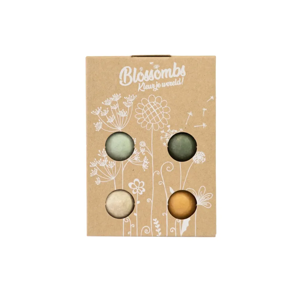 Blossombs Giftbox Mini frøbomber 4 stk vildblomst
