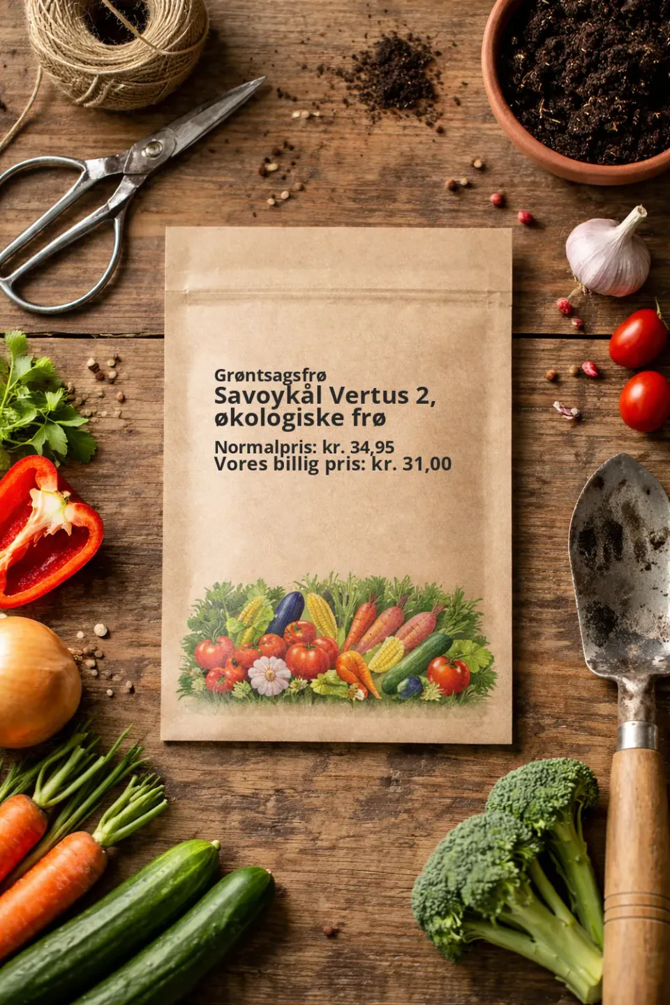 Trifolium Savoykål Vertus 2 frø økologisk til friland