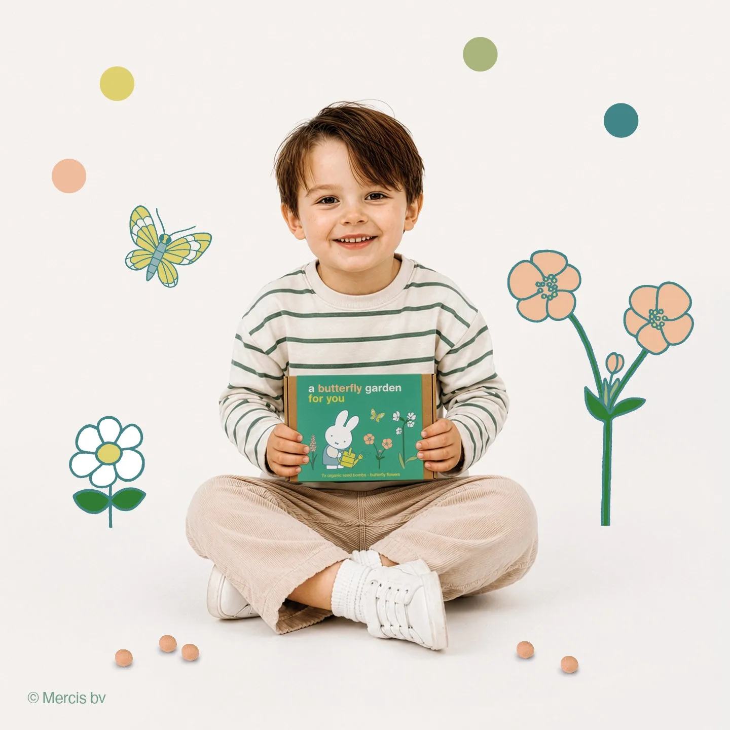 Blossombs gaveæske 7 frøbomber miffy sommerfugl