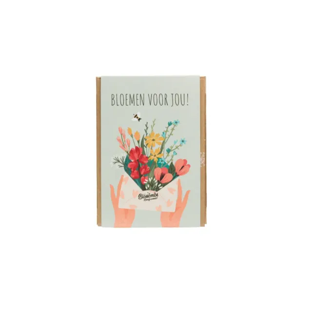 Blossombs Gift Box Mini frøbomber 4 stk Bloemen voor jou bi-venlig