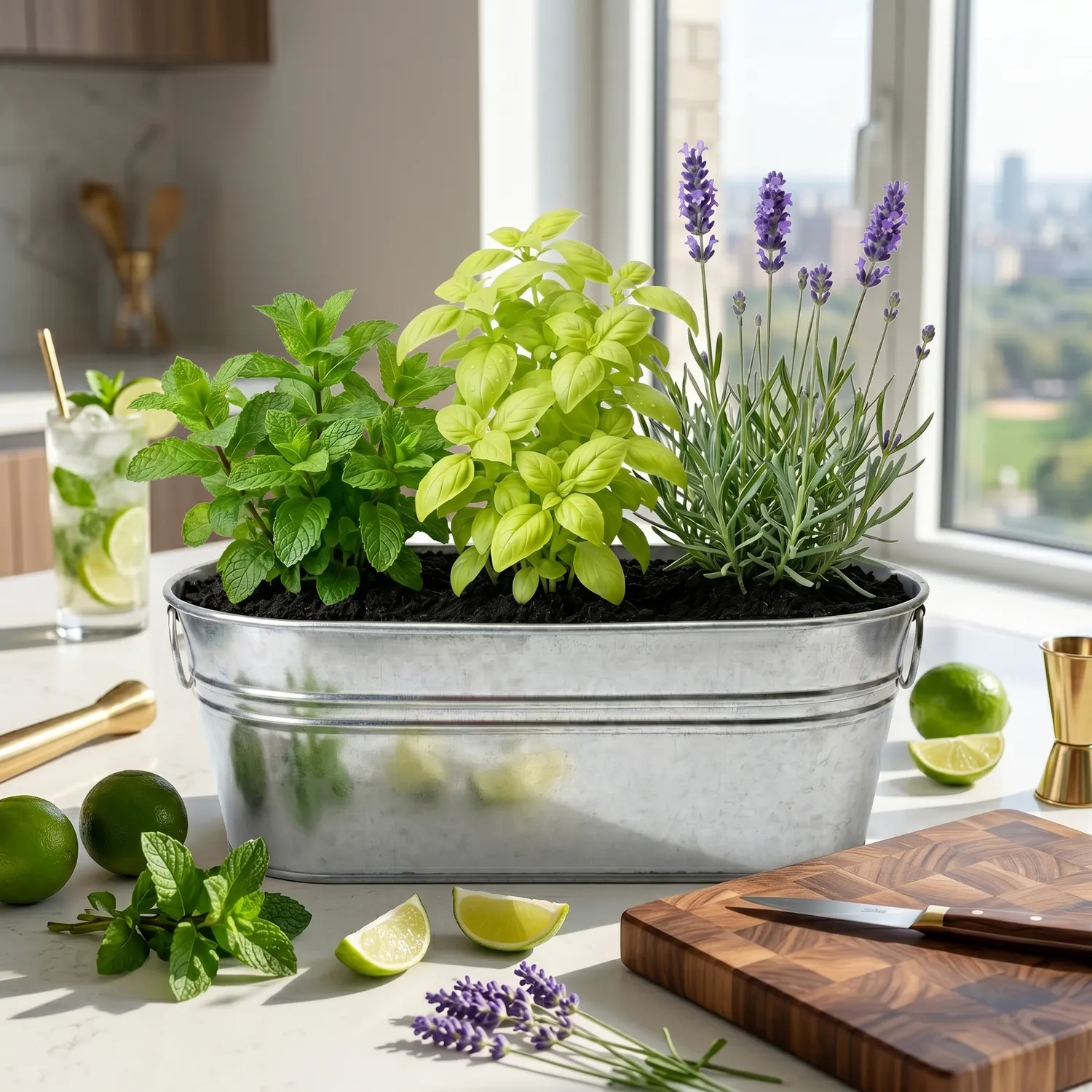 Buzzy Seeds Cocktail dyrkningssæt mynte limebasilikum lavendel