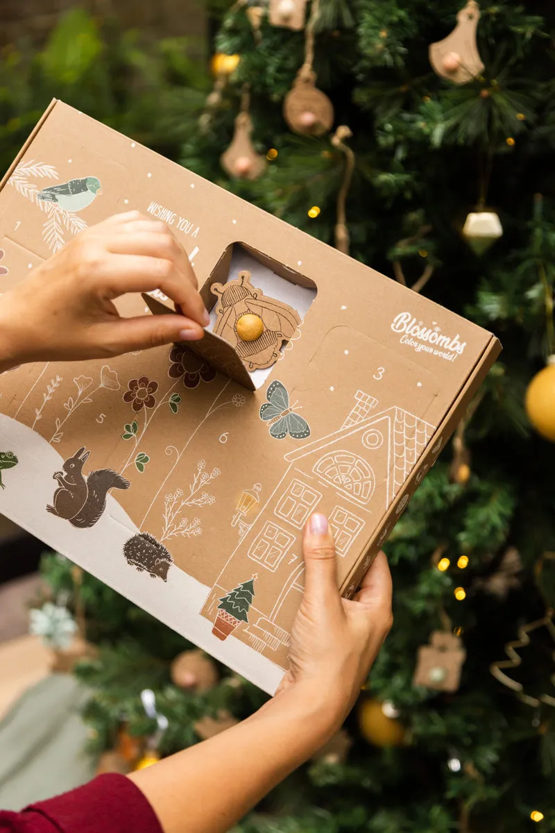 Blossombs Xmas julekalender frøbomber 7 stk vedhæng