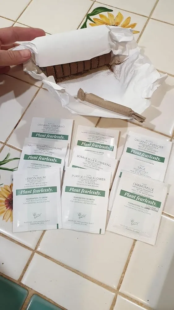 Buzzy Seeds Organic Herb Garden dyrkningssæt 9 sorter økologisk