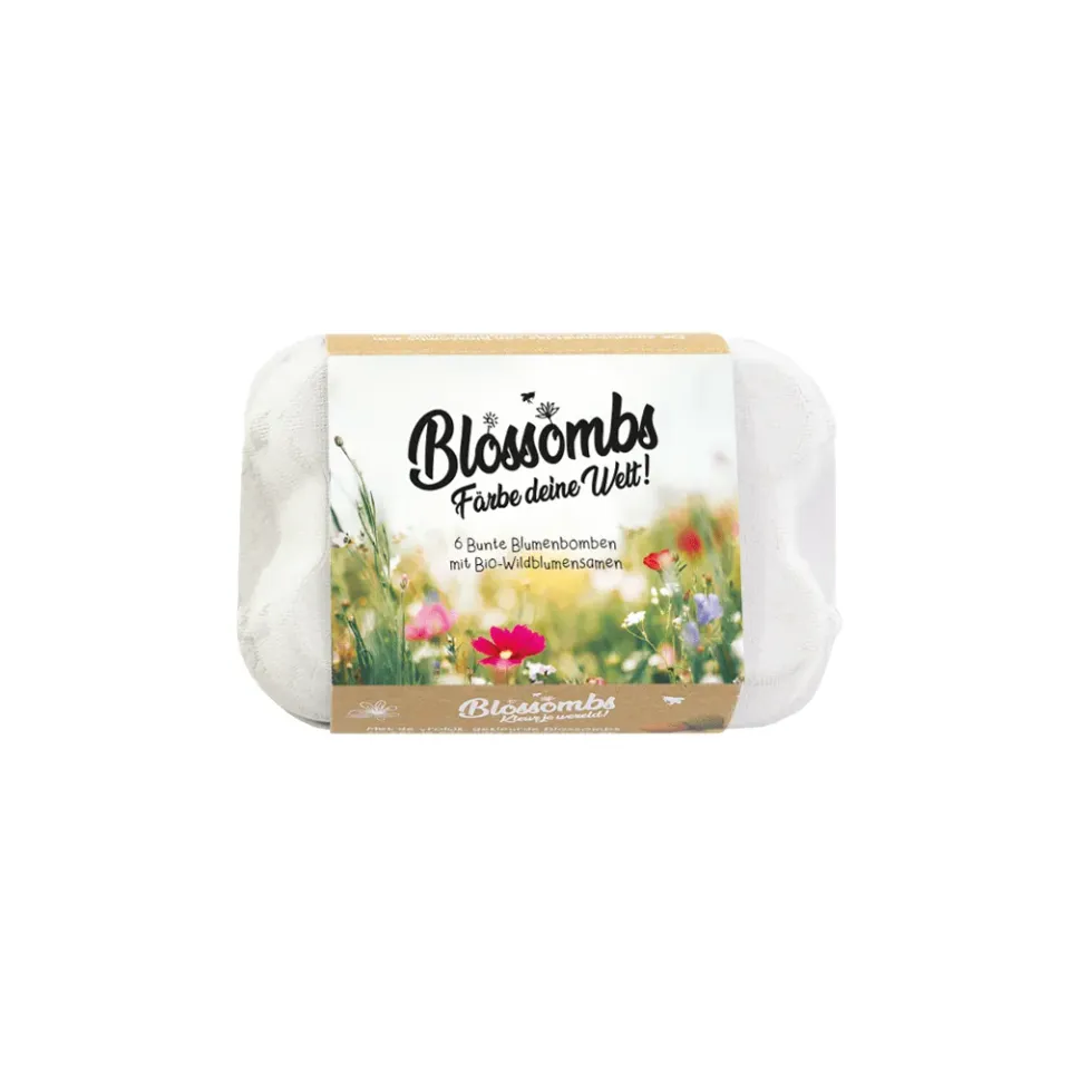 Blossombs Æggebakke frøbomber 6 stk vilde blomster