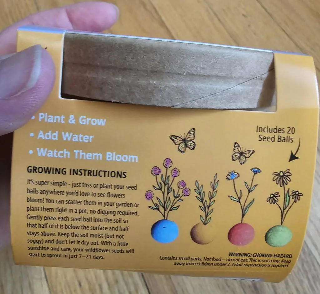 Buzzy Seeds Wildflower Mini frøbomber gift for you 4 stk