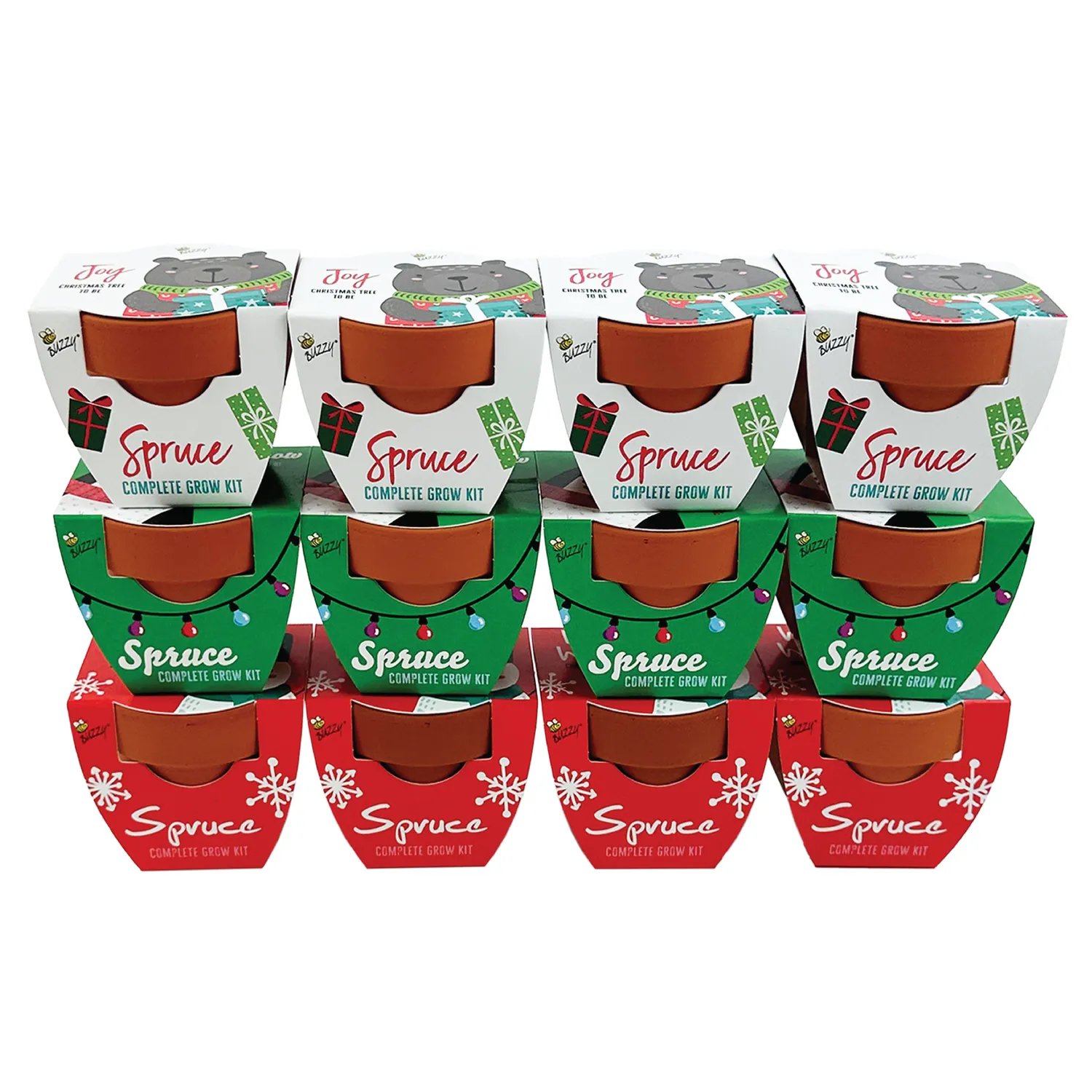 Festive Friends Gran dyrkningssæt 12 mini terracotta