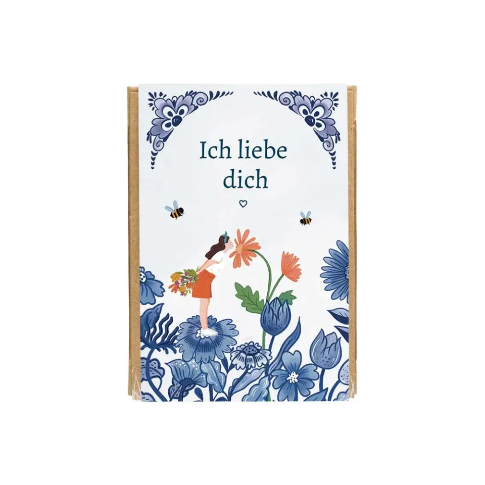 Blossombs Gift Box Mini frøbomber 4 stk Delft Blue Kisses