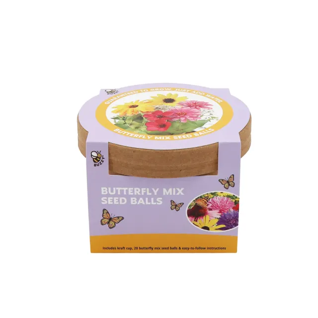 Buzzy Seeds Wildflower frøbomber 20-pak bestøvermix