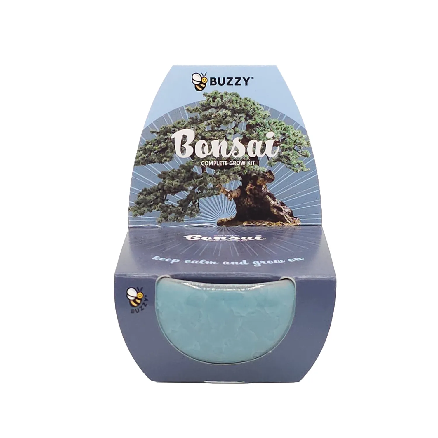 Buzzy Seeds Bonsai dyrkningssæt 4 mini keramikpotter