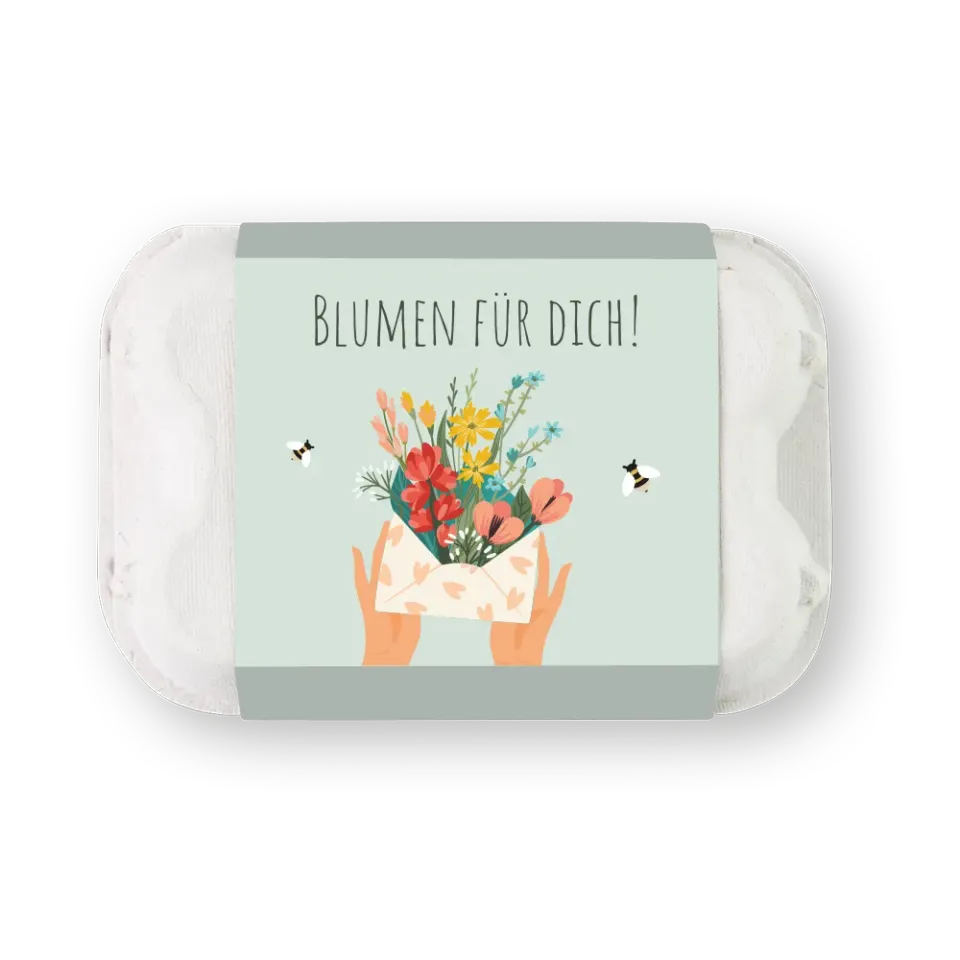 Blossombs Blumen für dich frøbomber 6 stk æggebakke gave
