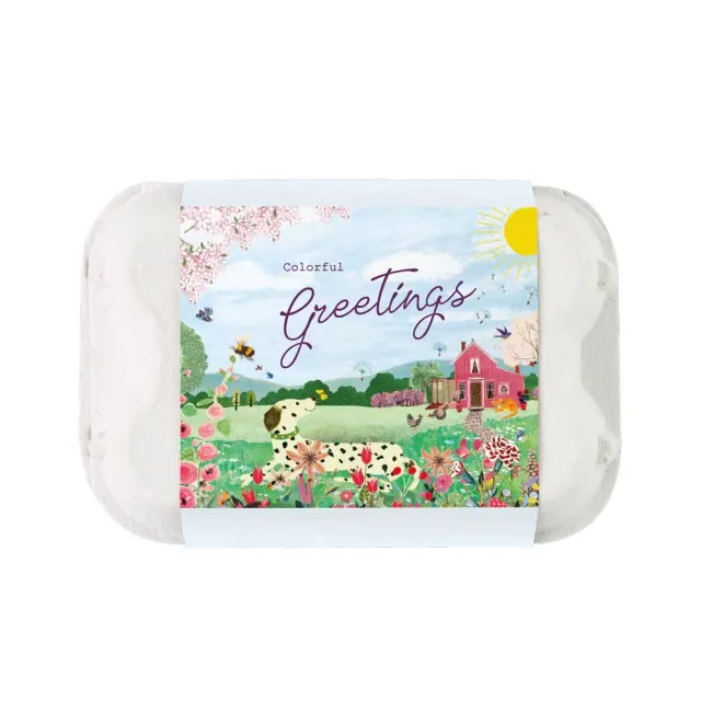 Buzzy Seeds Colorful Greetings frøbomber 6-pak æggebakke