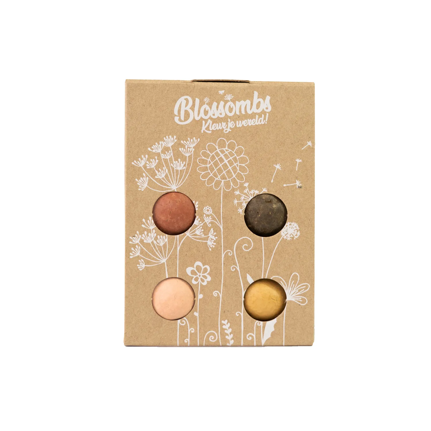 Blossombs Gift Box Mini frøbomber 4 stk Hoera fest
