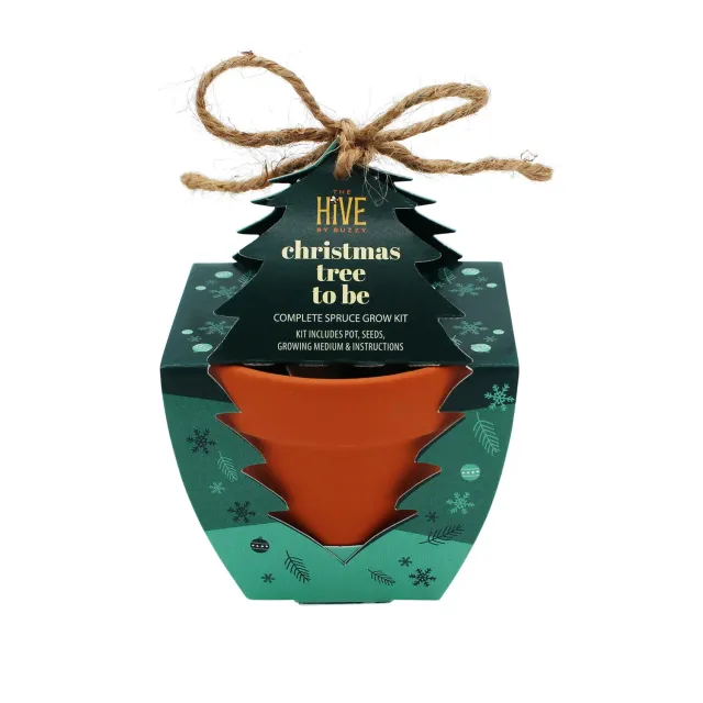 Buzzy Seeds Christmas Tree To Be dyrkningssæt 4 potter