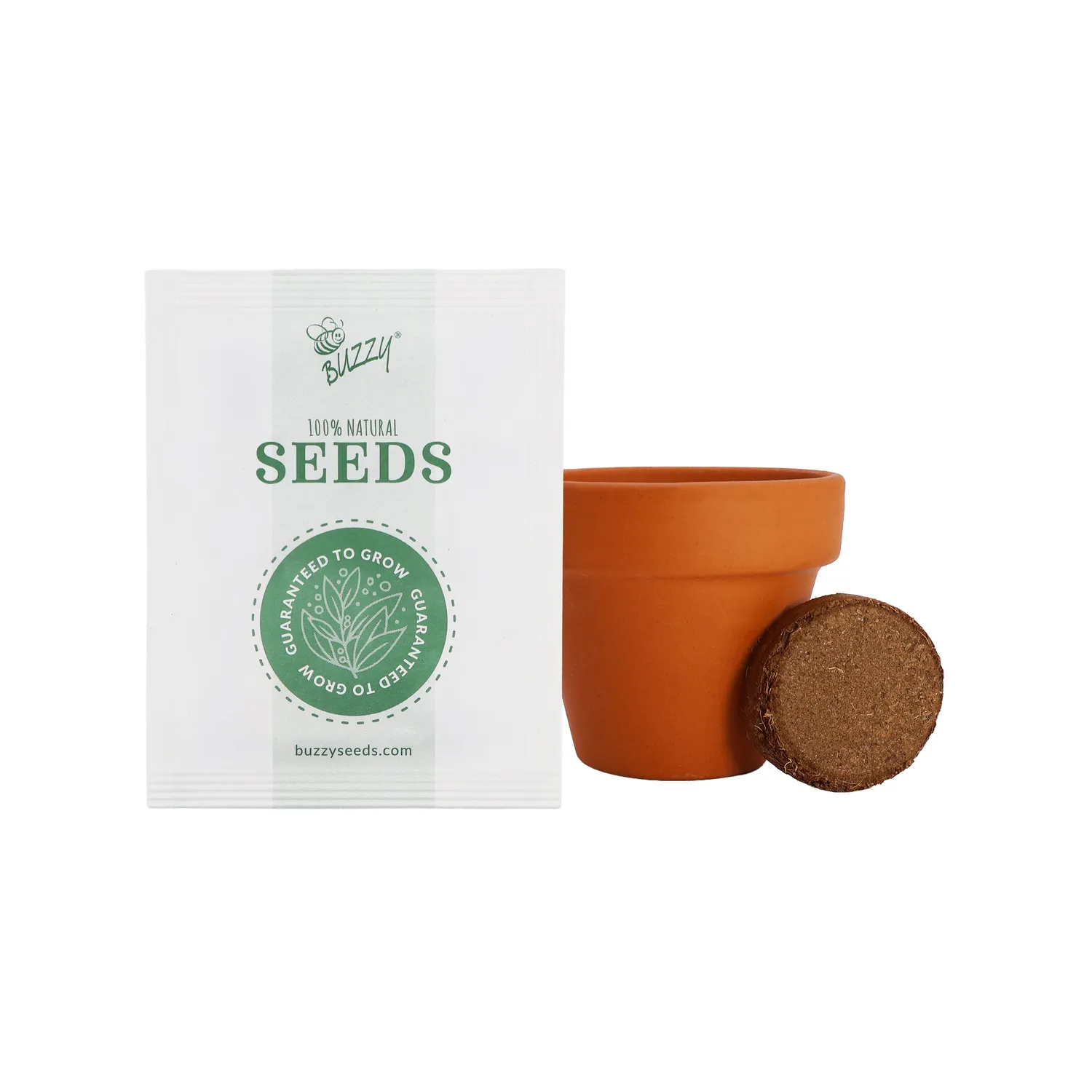 Buzzy Seeds Bright Mini Terracotta dyrkningssæt lavendel 12-pak