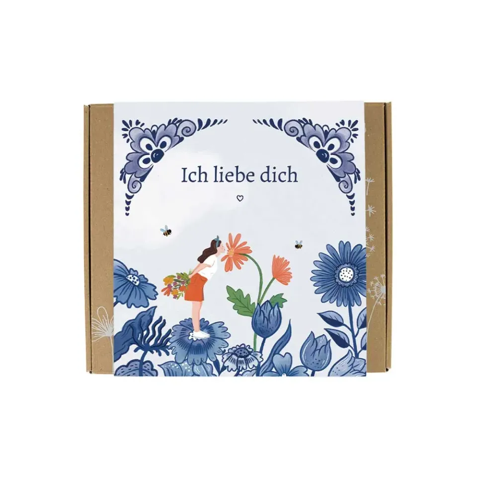 Blossombs Medium Delft Blue Kisses gaveæske frøbomber 9 stk bier
