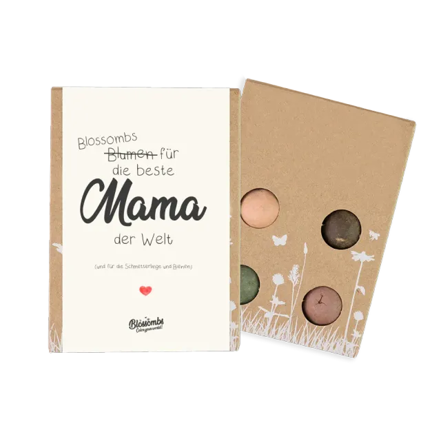 Blossombs Gift Box Mini frøbomber 4 stk Beste Mama