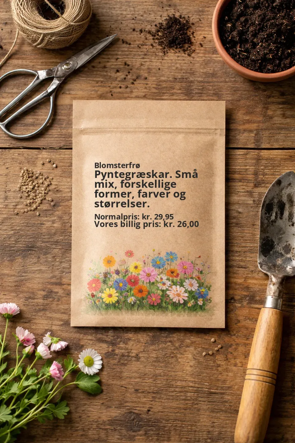 Trifolium små pyntegræskar frø mix forskellige