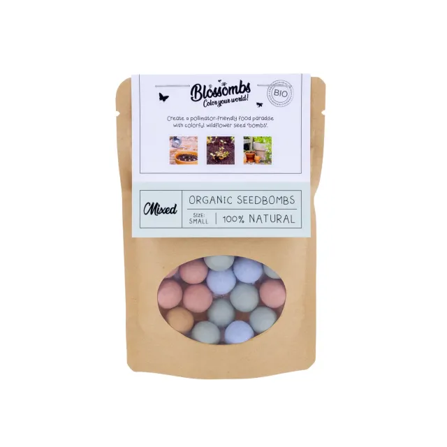 Blossombs Small frøbomber 25 stk økologiske pouch