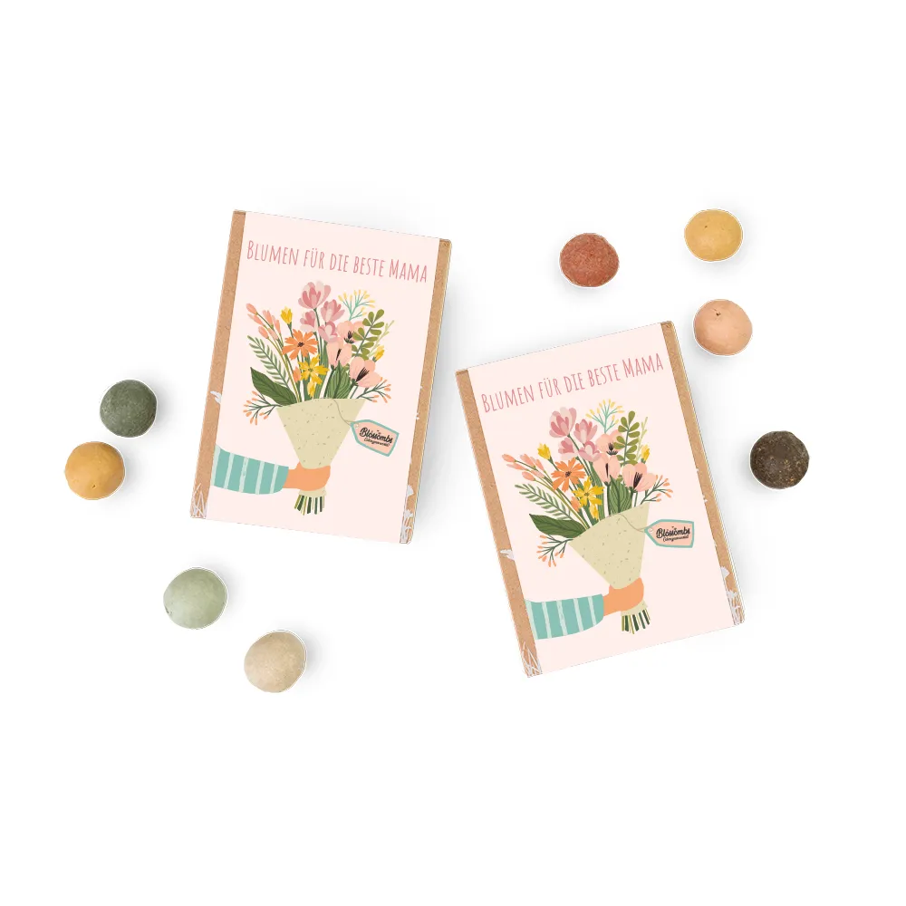 Blossombs Geschenkbox Mini Beste Mama frøbomber 4 stk morsdag