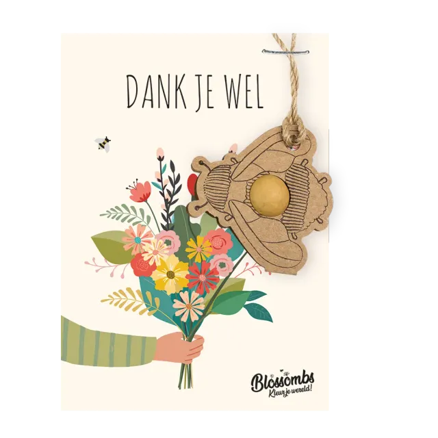 Blossombs Dank je wel kort frøbombe humle vedhæng