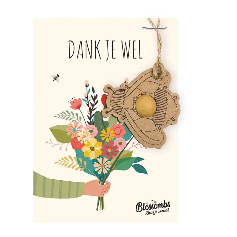 Blossombs Dank je wel kort frøbombe humle vedhæng
