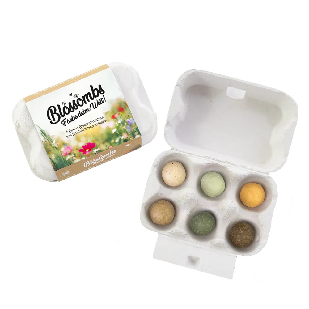 Blossombs Æggebakke frøbomber 6 stk vilde blomster
