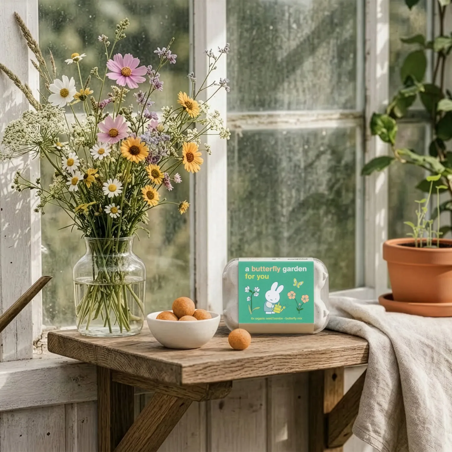 Blossombs Miffy Æggebakke frøbomber 6 stk sommerfugle