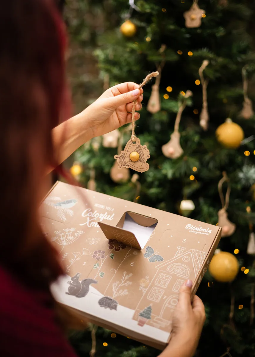 Blossombs Xmas julekalender frøbomber 7 stk vedhæng