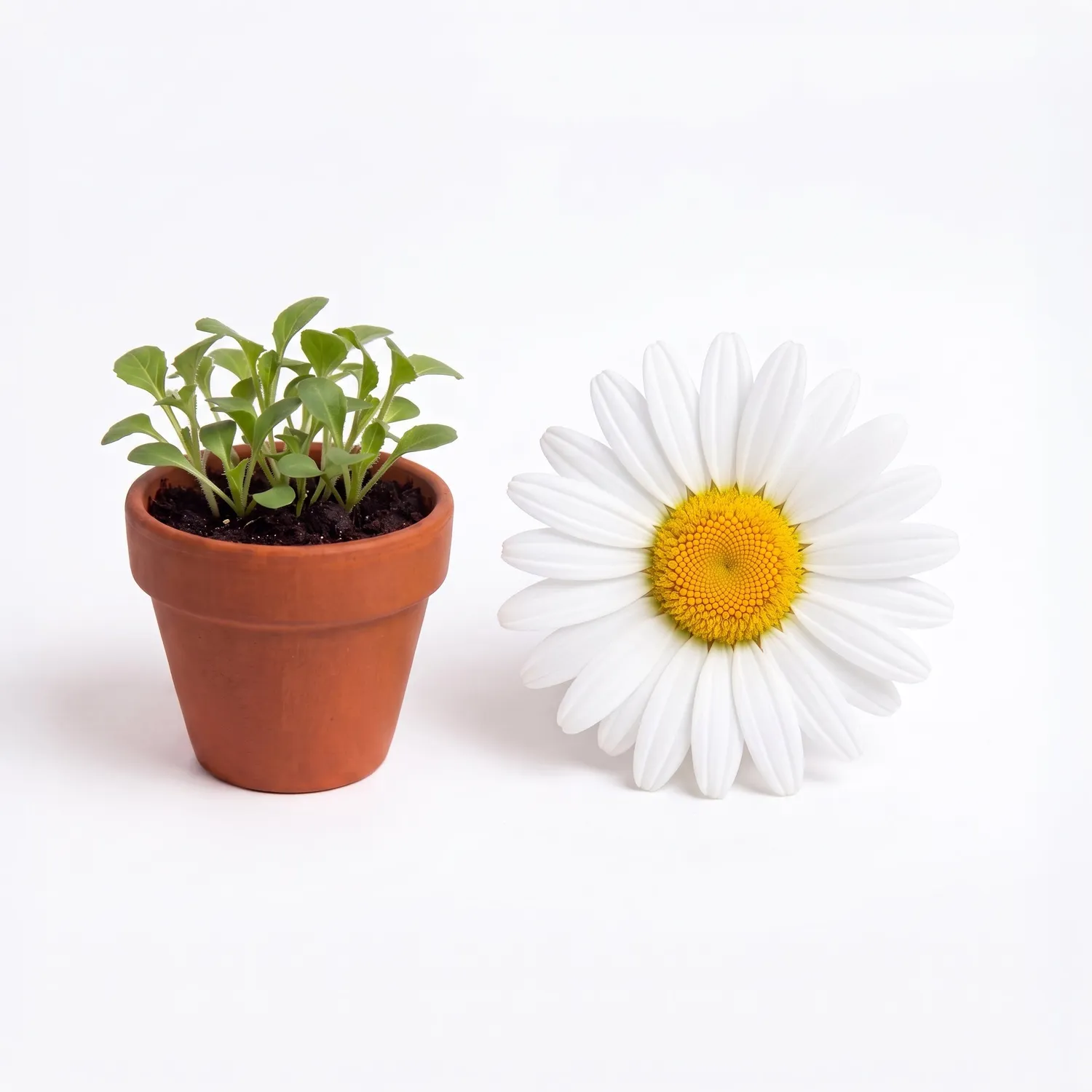 Buzzy Seeds Bright Mini Terracotta dyrkningssæt marguerit 12-pak