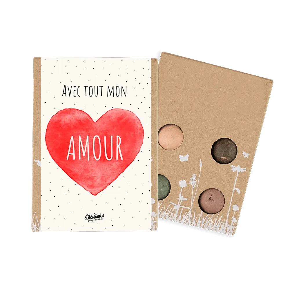 Blossombs Mini Amour frøbomber 4 stk kærlighed