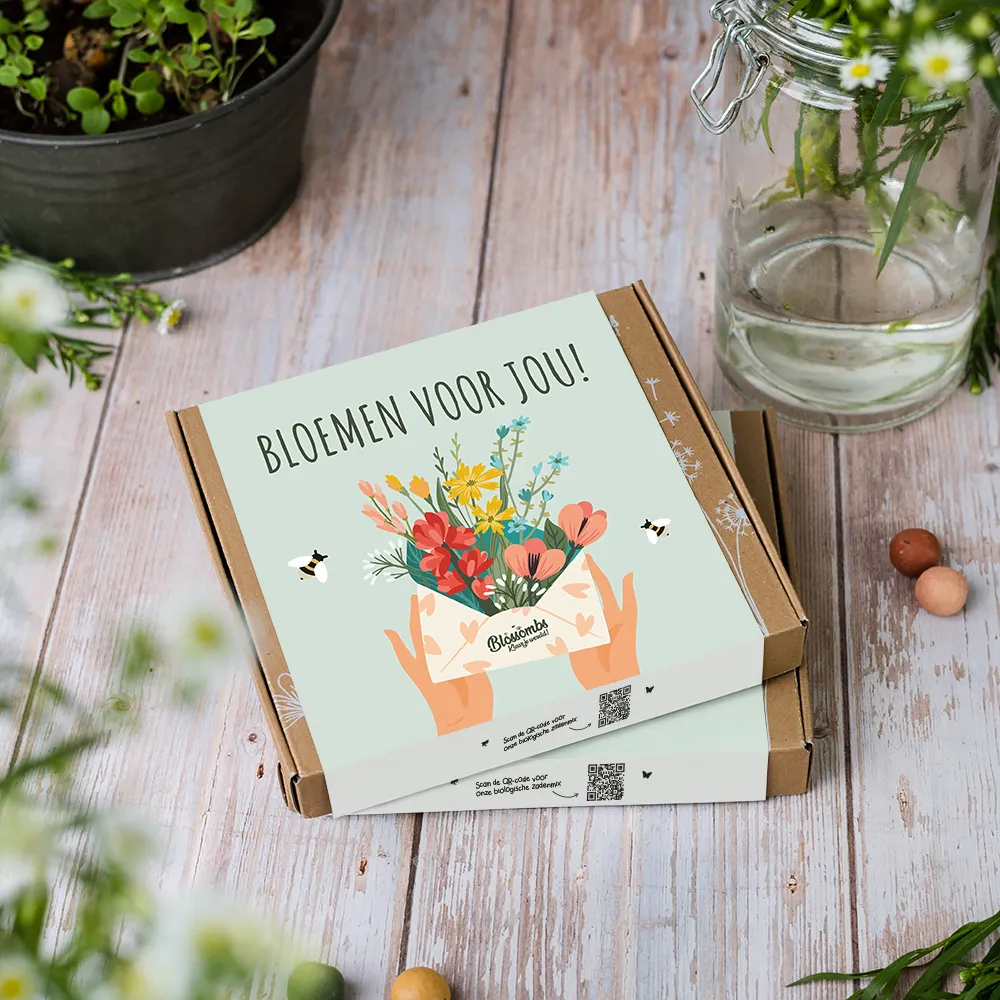Blossombs Gift Box Medium Bloemen voor jou frøbomber 9 stk vilde blomster