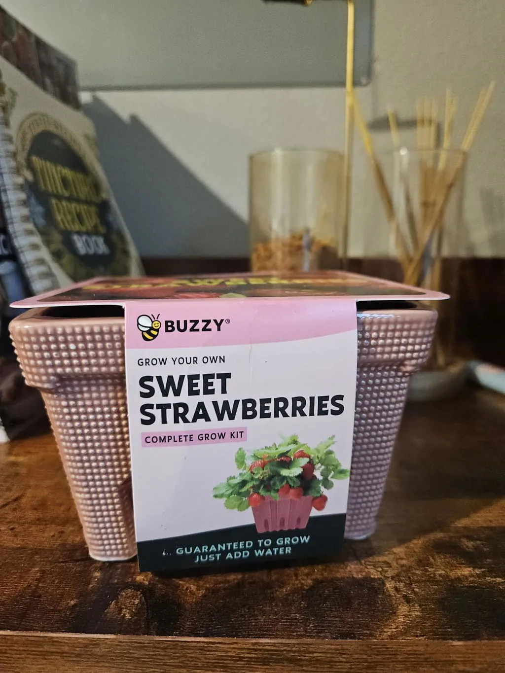 Buzzy Seeds Lavender dyrkningssæt hvid kurv duftende