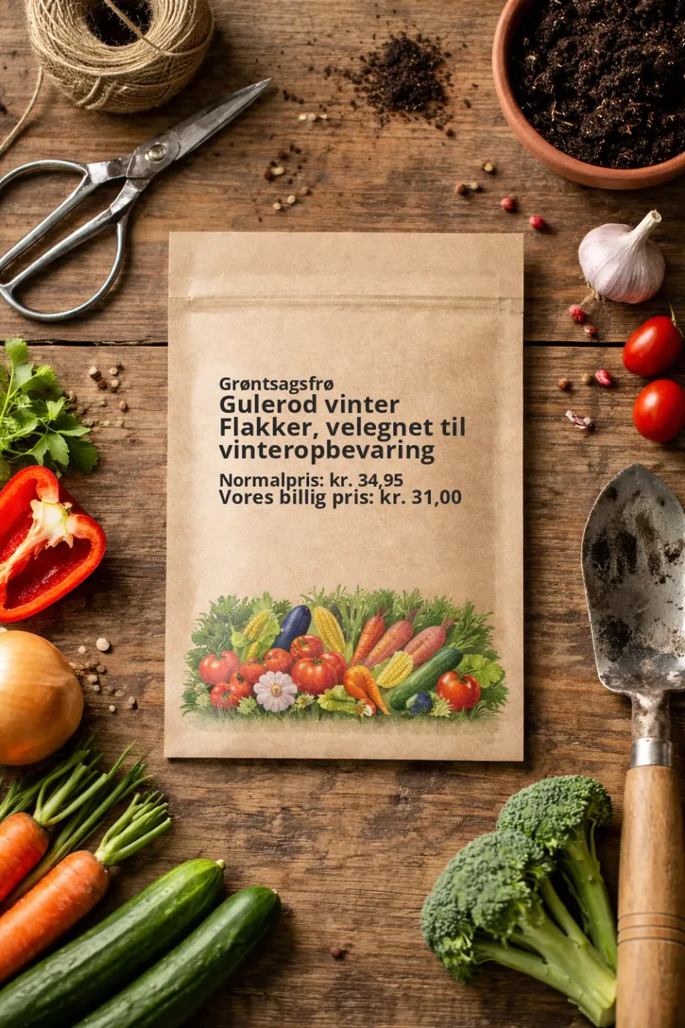 Trifolium Flakker gulerodsfrø vinter til opbevaring